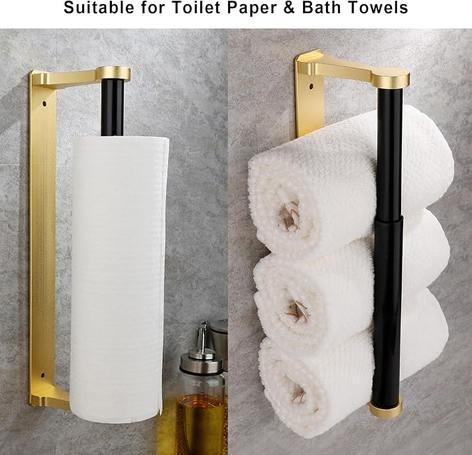 MONEER Paper Towel Holder Under Cabinet, Paper Towel Holder, Aluminum Alloy - Image 3