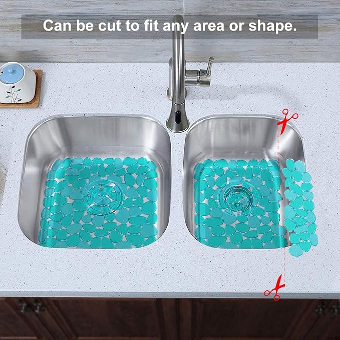 Bligli Pebble Sink Mat for Stainless Steel/Ceramic Sinks, PVC Eco-Friendly Sink - Image 4