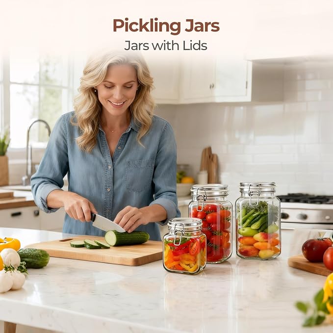 ComSaf Set of 3 Square Glass Jars - Image 7