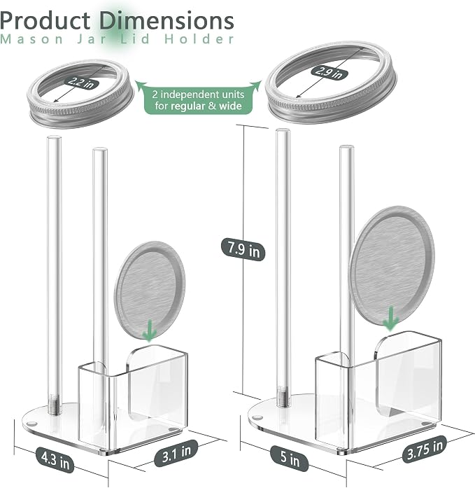 Mason Jar Lid Storage Organizer, Space-Saving Holder - Image 5