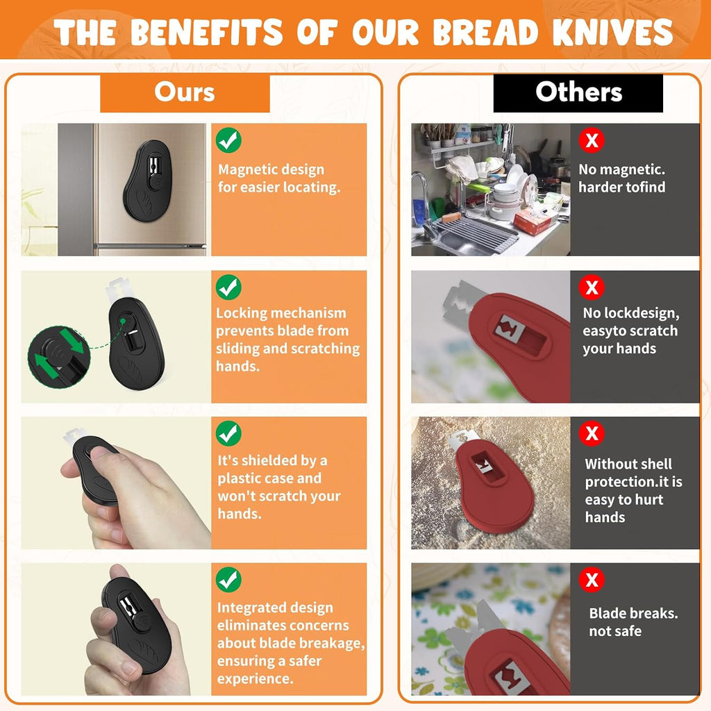 Extractable & Magnetic Bread Lame Dough Scoring Tool - Professional