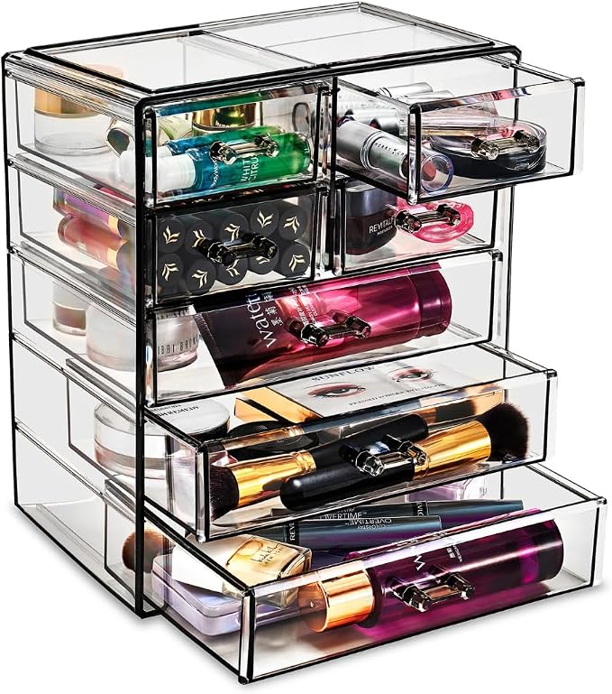 Sorbus Acrylic Makeup Organizer Set, 7-Drawer Vanity & Countertop Cosmetic - Image 9