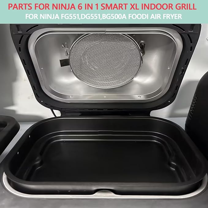 2-Pack Splatter Shield for Ninja FG551 DG551 BG500A Foodi Air Fryer Accessories - Image 3
