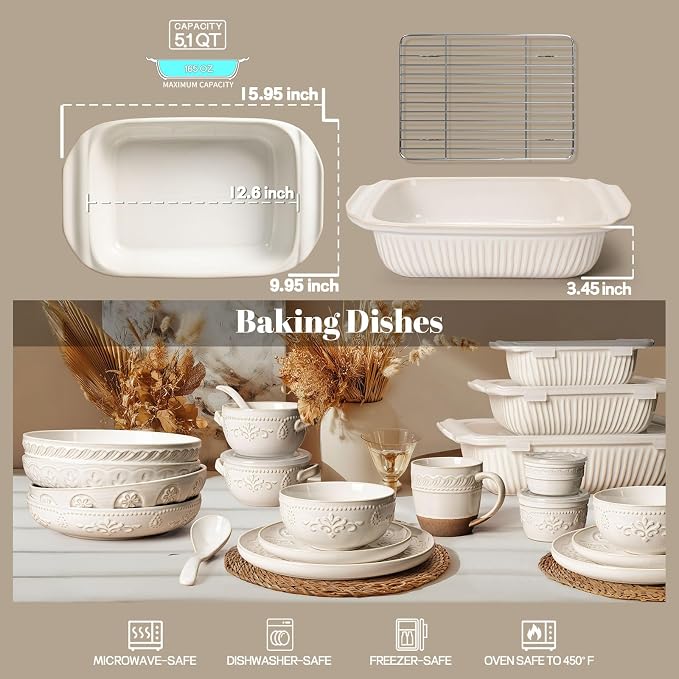 Artena Baking Dish 5.1 Quarts, Casserole Dishes - Image 2