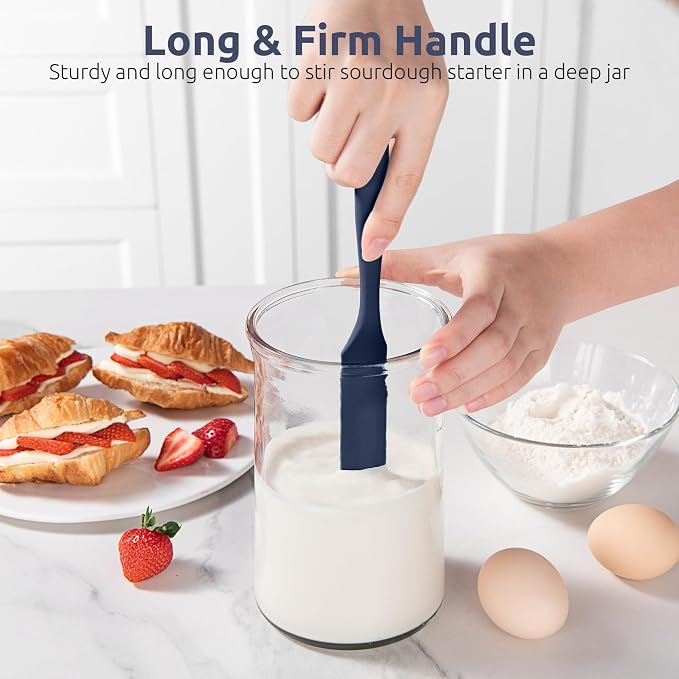 U-Taste Skinny Silicone Jar Spatula: 600ºF Heat-Resistant Food-Grade 10in Long - Image 3