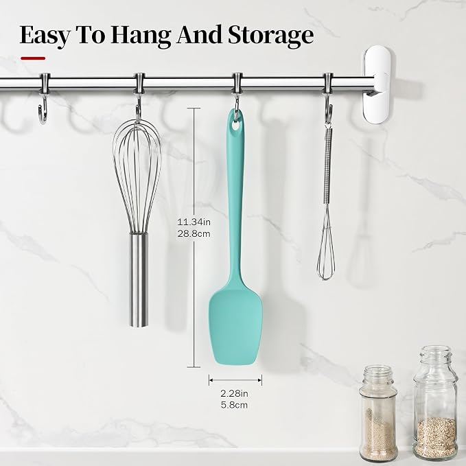 600ºF Heat Resistant Spatula, 11.34 inch High Heat Food Safe Semless Kitchen - Image 2