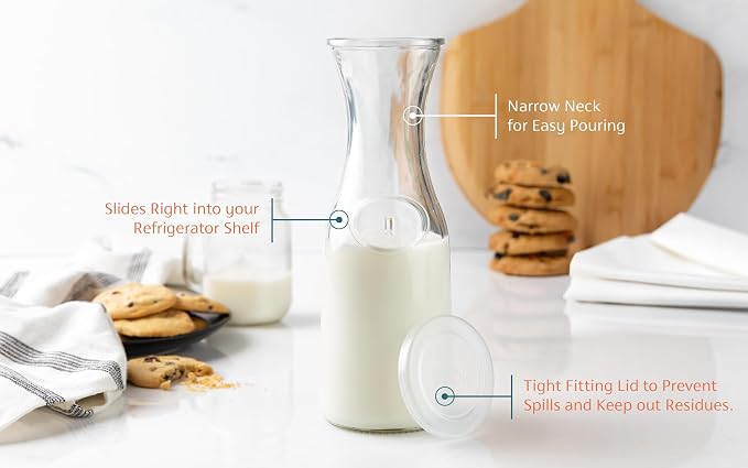 KooK Glass Carafe, Mimosa Bar Supplies, Carafe Pitchers - Image 4