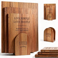 Book cutting board Set of 3, Acacia Wood Chopping Board by BierofaroDirect