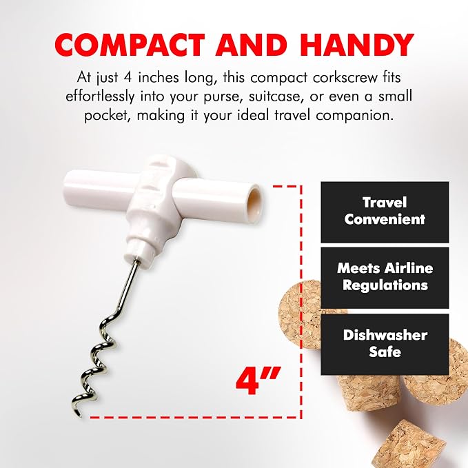 Chef Craft Select Travel Corkscrew, 4 inches in length - Image 4