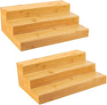 Bamboo Spice Rack Organizer for Cabinet 2 Pack by MillTu
