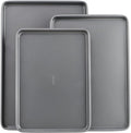 GoodCook Everyday Nonstick Baking Sheet Set, 3 Pack Includes Small Medium and by GoodCook