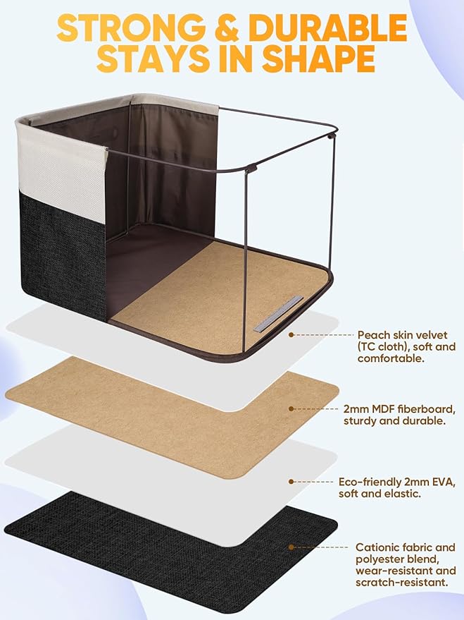 BALEINE 4 Pack Fabric Closet Storage Bins - Image 3