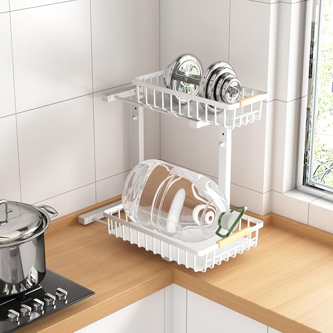 Merrylun Under Sink Organizers, 5 Adjustable Height，Metal Pull Out Under Sink - Image 6
