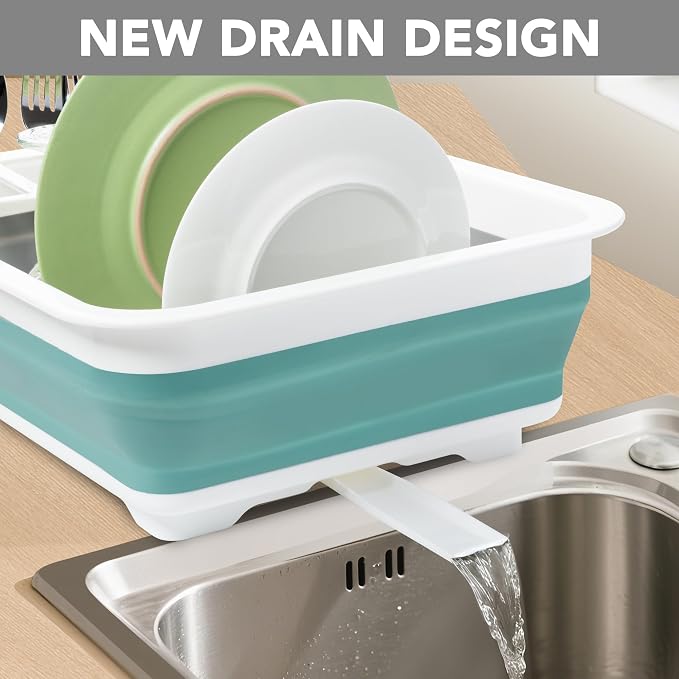 Tiawudi Collapsible Dish Drying Rack, Pop Up Dinnerware Drainer, Portable Plate - Image 3