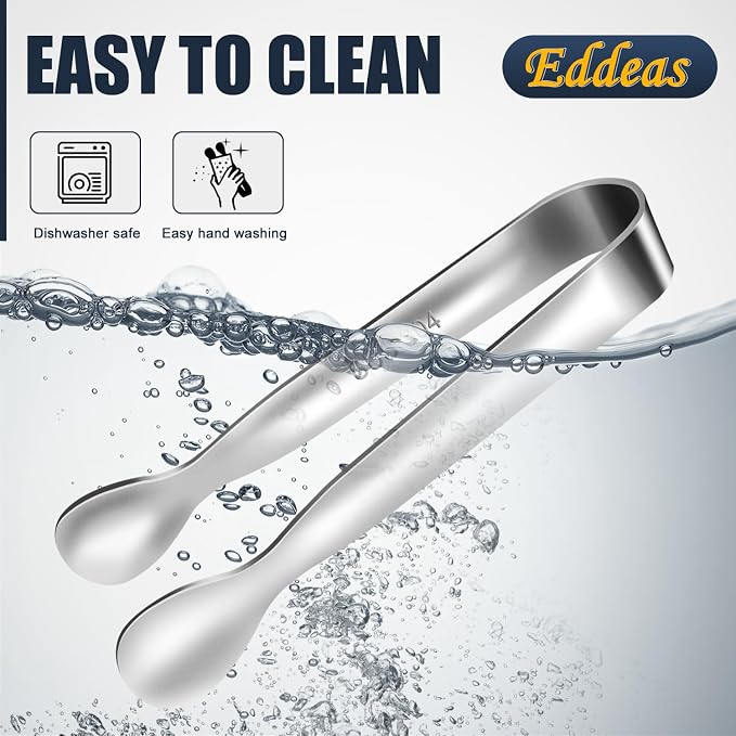 Eddeas Mini Tongs For Serving Food，Set fo 12 Small Tongs For Appetizers，Small - Image 8
