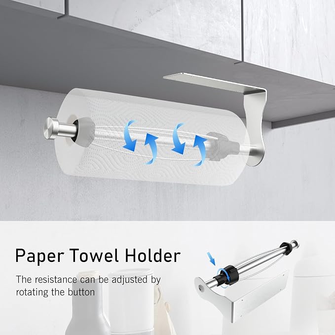 SetSail Paper Towel Holder, 2 Packs Single Hand Operable Paper Towel Holder - Image 6