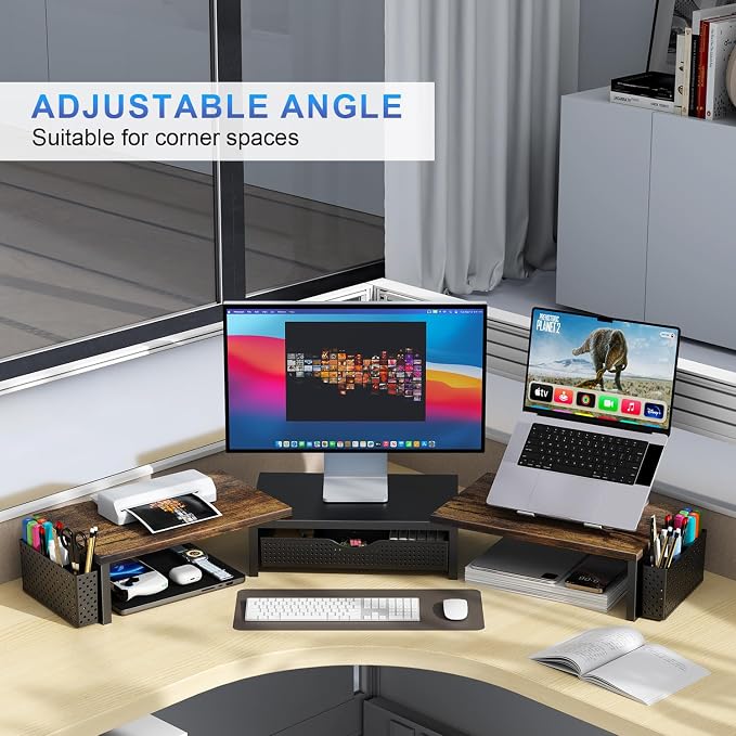 gianotter Dual Monitor Stand Riser, Desk Organizer - Image 5