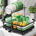 Kitsure Dish Drying Rack for Kitchen Counter, Stainless Steel Sink Organization by Kitsure