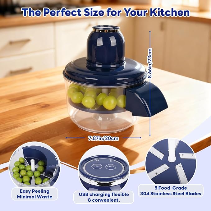 Automatic Grape Peeler Machine, Electric Garlic & Cherry Tomato Peeler Skin - Image 2