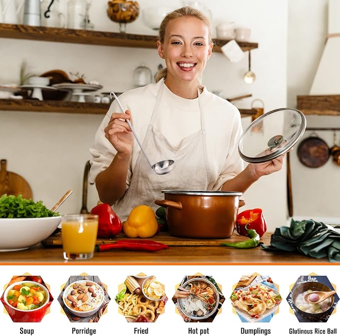 Cunhill 5 Pcs Soup Ladles Stainless Steel Serving Ladles - Image 6