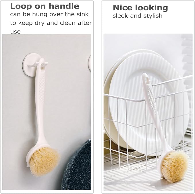 Facjoleco Dish Brush with Handle, Pot Brush, 2 Pack Kitchen Scrub Brushes - Image 6