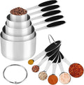 Accmor 11 Piece Metal Measuring Spoons Cups Set, Premium Stainless Steel by Accmor