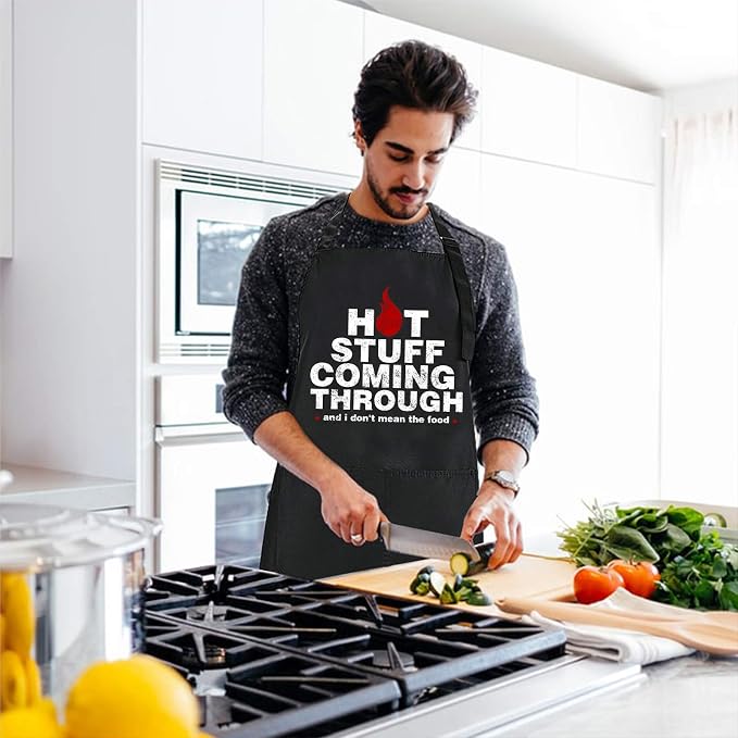 Rosoz Funny BBQ Black Chef Aprons - Image 6
