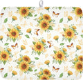 Sunflower Dish Drying Mat for Kitchen Counter Summer Yellow Floral Microfiber by Unknown