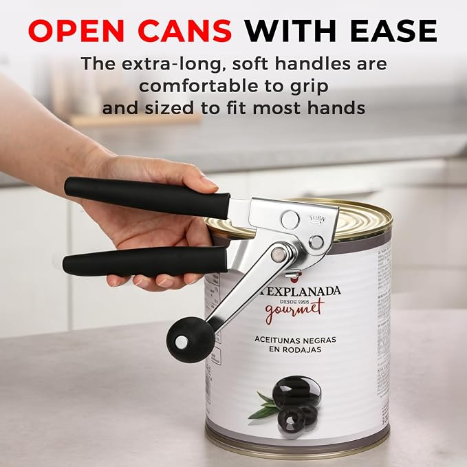 MARSWELL Heavy Duty Can Opener for Large Cans, Extra-Long Handles & Oversized - Image 4