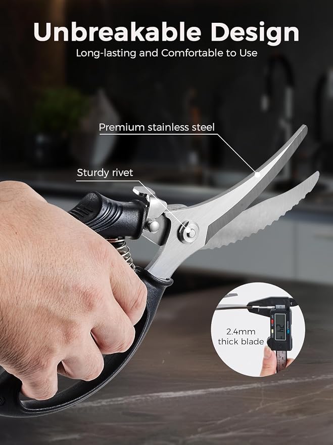 Poultry Shears, Heavy Duty Kitchen Shears - Image 7