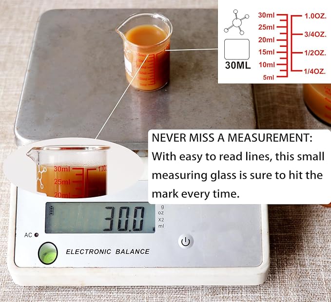 High Borosilicate Glass Measuring Cup-V-Shaped Spout，Glass Measuring Beaker - Image 3