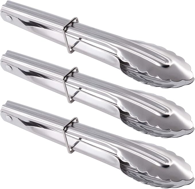HINMAY Mini Stainless Steel Serving Tongs Small Tongs by HINMAY