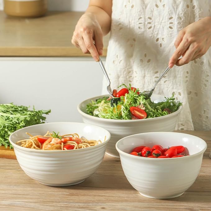 Hasense Mixing Bowls, Ceramic Serving Dishes - Image 4