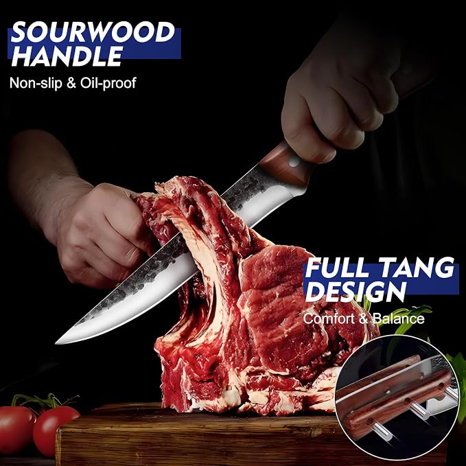 Topfeel 8PCS Chef Butcher Fish Knife Set - Image 7