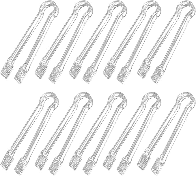 10 Pcs Plastic Buffet Serving Tongs, 6.3 Inches by Hmxpls