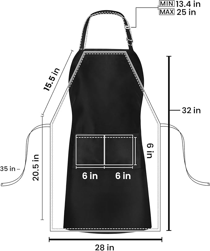 Utopia Kitchen 10 Pack Bib Apron Adjustable - Image 2