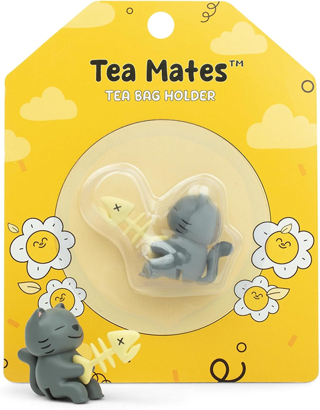 Tea Mates - 1pc Cute Fishing Cat - Tea Bag Holder and String Rest