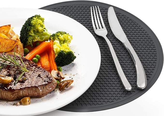12" Microwave food Cover & Mat, Large Vented Collapsible Splatter Guard dish - Image 8
