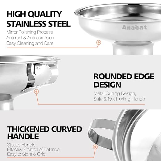 Anaeat Stainless Steel Canning Funnel - Image 4