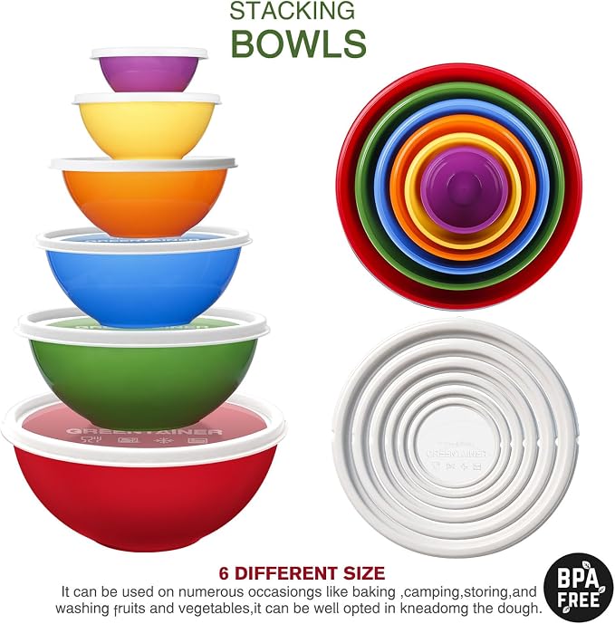 Greentainer Plastic Mixing Bowls - Image 7