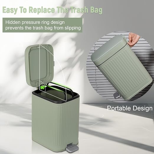 rejomiik Small Bathroom Trash Can - Image 5