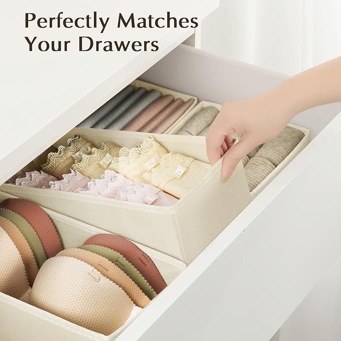 DIMJ Drawer Organizers for Clothing, Dresser Organizers, Drawer Dividers for - Image 3