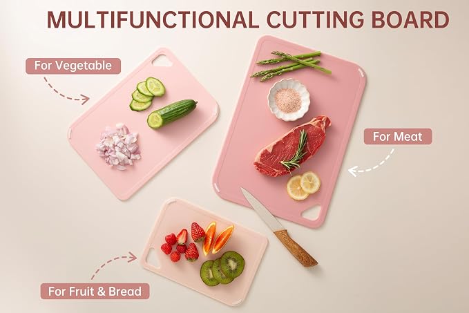 THETCHRY Plastic Cutting Board Set, Cutting Board - Image 6