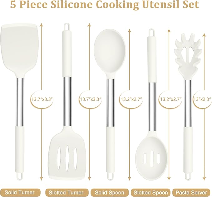 TeamFar Cooking Utensils Set, for Nonstick Cookware Flipping Frying Turning - Image 2