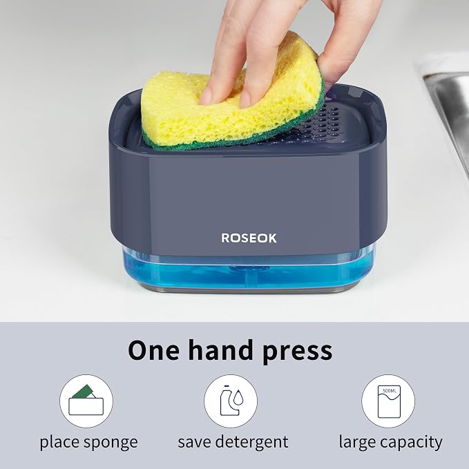 ROSEOK Dish Soap Dispenser for Kitchen, Detachable Soap Dispenser - Image 4