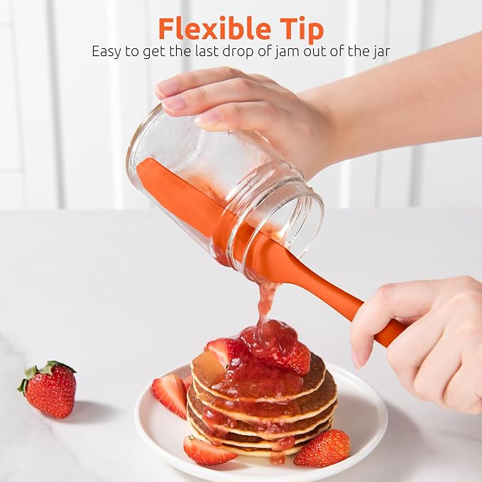 U-Taste Skinny Silicone Jar Spatula: 600ºF Heat-Resistant Food-Grade 10in Long - Image 7