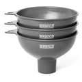 3pc Wide Mouth Canning Funnels for Filling Bottles and Mason Jars | Large Spout by Terbold