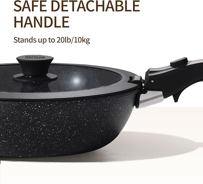 BECIGAR Nonstick Ceramic Cookware Set 21PCS - Image 4