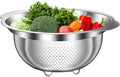 Stainless Steel Colander for Kitchen, 5 Quarts Stainless Steel Strainer by STOCKPOT