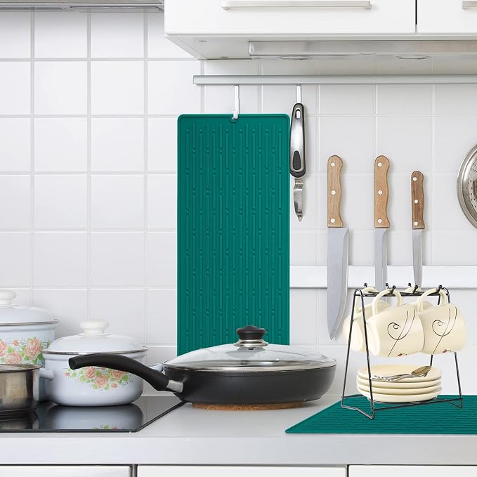 GeeRic Dish Drying Mats, Heat-resistant Silicone Mat - Image 7